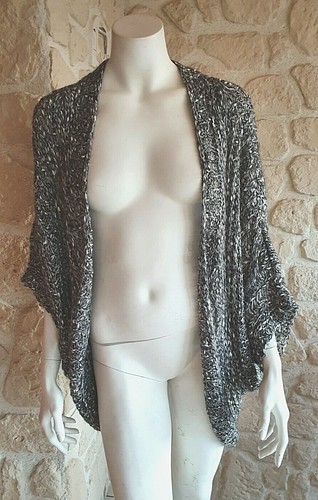Gilet maille noir blanc - maille,