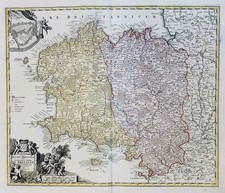 Bretagne Brest Rennes Quimper Nantes Angers France Carte Map Homann