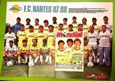FOOTBALL MONDIAL n°92 FC NANTES 1987-1988 + POSTER GEANT DES CANARIS COLLECTOR