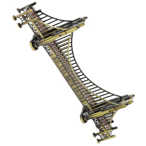 Golden alloy bridge statue - alloy,