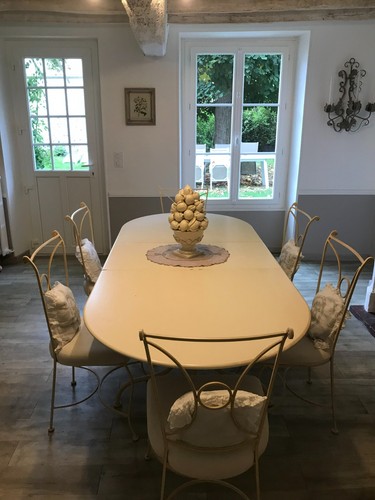 Table ovale fer forgé - en,