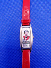 Betty Boop Valdawn Quartz Watch Marilyn Monroe Pose Red Leather Band Rare