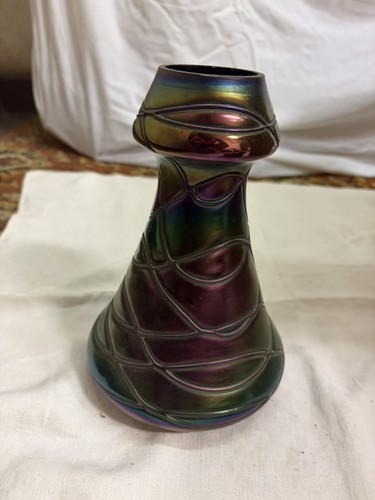 Vase irisé art - vase, loetz