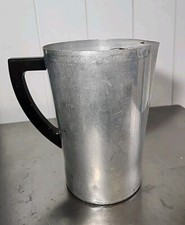 Vintage West Bend Aluminum 2Qt Water Pitcher Ice Carcher MCM Black Handle ◇