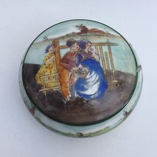 Ancien Petit COFFRET à Bijoux Tripode en Porcelaine de LIMOGES Lazeyras Joseph