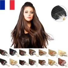 25,50,100 EXTENSIONS 100% CHEVEUX NATURELS REMY POSE A FROID EASY LOOP 53CM+++