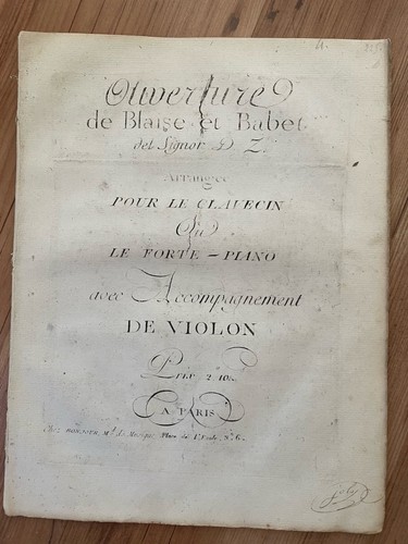 Dezede ouverture blaise et - dezede,, de