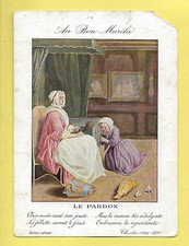 CHROMO ""Au Bon Marché"" + intimate scenes CHARDIN + FORGIVENESS + canopy bed