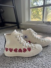 Comme Des Garcons Converse High Top Sneakers CDG Rare Size Women’s 6 Men’s 4