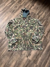 Possibly Early Bob Allen Vintage Camo Hooded Hunting Shooting Jacket Size XXL