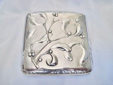 étui cigarettes galbé art nouveau gui argent massif vermeil Murat 1897-1910 87g