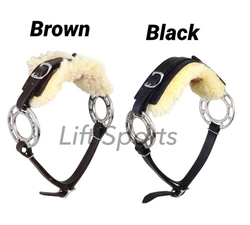 Brown black hackamore bitless - brown/black,