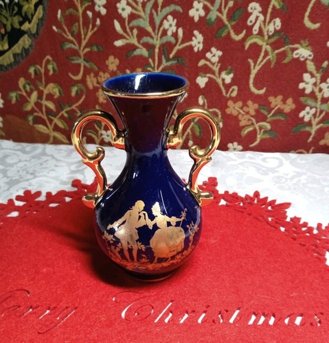 Petit vase porcelaine - petit, bleu