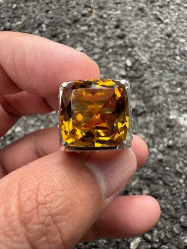 Bague homme aaa citrine - homme, pierre