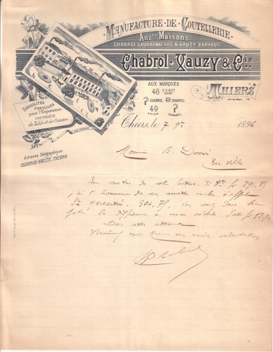 Thiers lettre chabrol vauzy - -,