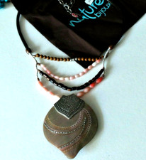 NATURE BIJOUX COLLIER BLOSSOM GYPSY NACRE ARGENT NEUF/ETIQUETTE 149€