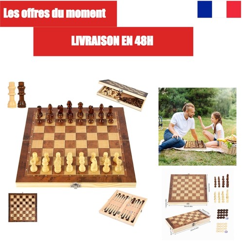 Jeu échecs bois en - jeu,