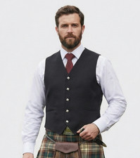 Gilet Prince Charlie Argyle Kilt Tenue Écossaise Avec Boutons En Chardon