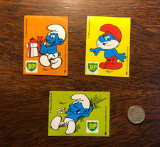 3 autocollants Schtroumpfs BP