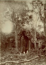 CAMBODIA Ca 1886 Temple of Ang-Kor Thom Royal City East Gate of the enclosure