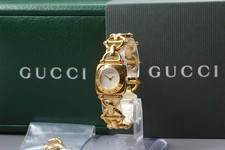 [Near MINT w/Box] GUCCI 6400L 22mm White Dial gold Quartz Women's Watch