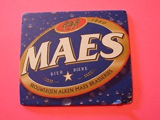 BELIGUM Brewery Beer Coaster ~*~ MAES Biere Since 1880 ~ Brouwerijen Alken-Maes