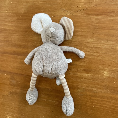 Doudou souris grise beige - grise,