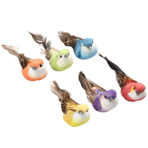 Faux oiseaux plumes - x,