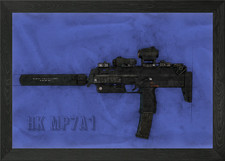 HK MP7A1 Sketch Framed Wall