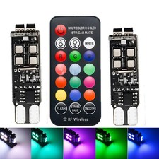 2PCS RGB T10 W5W 3535 10SMD