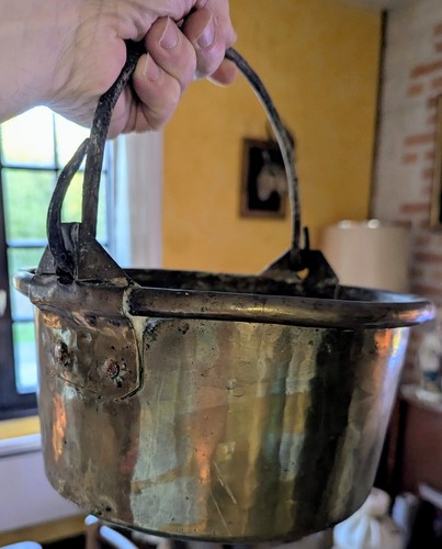 Chaudron ancien laiton - chaudron, en