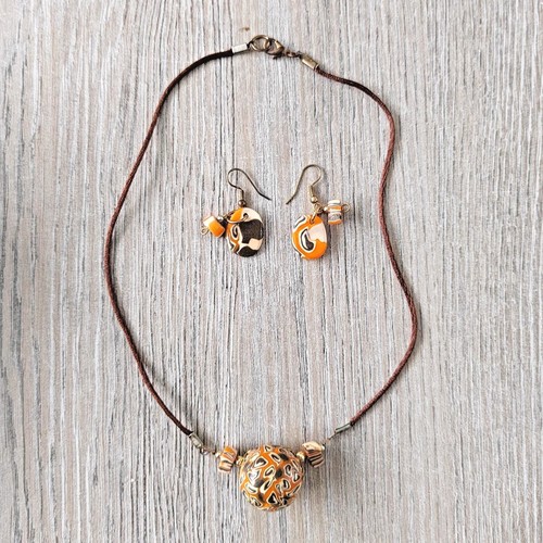 Parure collier boucles - collier, &