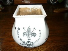 J-Line : POT/VASE BLANC CASSE