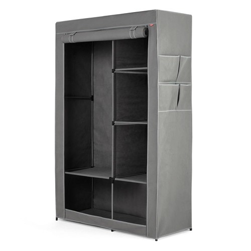 Armoire avec étagères - , gris