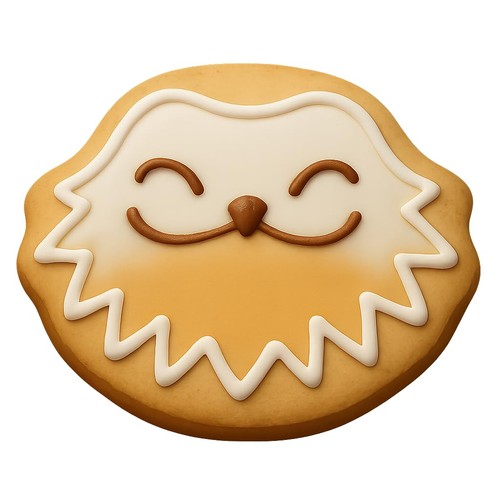 Relaxed pogona head cookie - head,