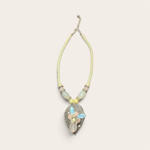Collier fantaisie perles vert