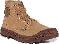 PALLADIUM Pampa Hi Woodline Confort Bottine Lacet Sable Hommes UK 7 - 12