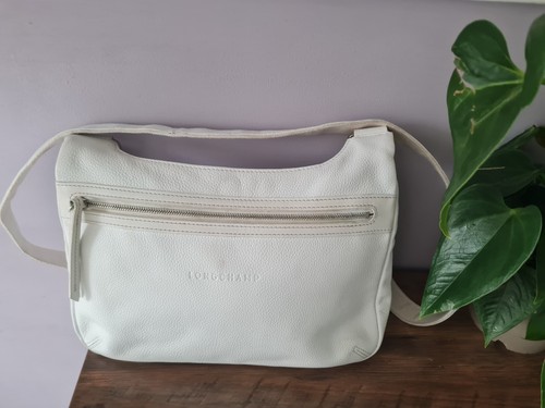 Sac longchamp cuir blanc - longchamp,