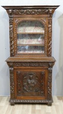 Cabinet Showcase to the Goddess of Arts And Science Athena, Carved Oak 