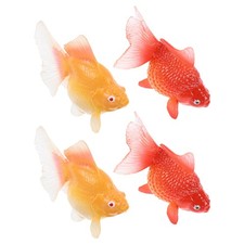  4 Pcs Faux Poissons Rouge En