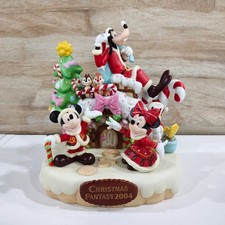Tokyo Disneyland Christmas Fantasy 2004 Mickey Minnie Chip Dale Ceramic Figure