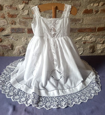 Antique embroidered and lace Baptist christening dress old christening dress size 6/9m