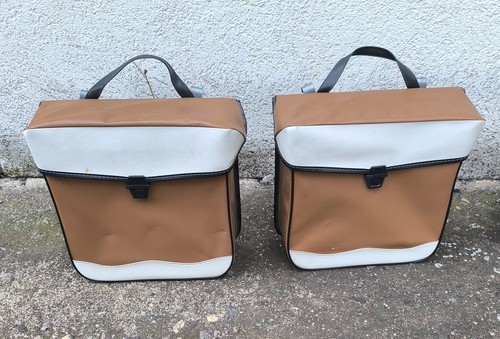 Paire sacoche marron blanc - paire,