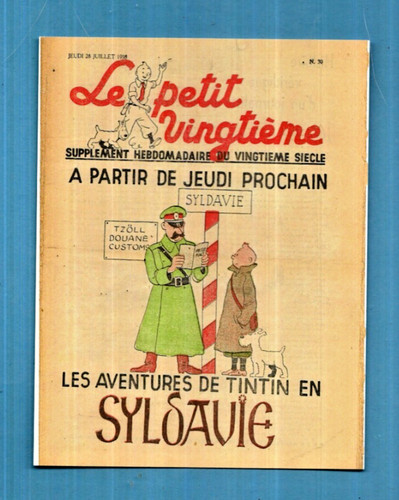 Tintin carte postale le - postale.,