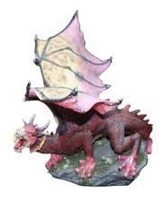 Veronese Sparkle Dragon Sculpture Red Pink Resin Art Figurine Dungeons & Dragons