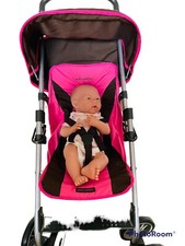 Maclaren Quest Coffee/Carmine Rose Doll Stroller
