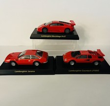 KYOSHO 1/64 3 CAR SET- Lamborghini Jarama, Countach LP500S, Murcielago R-GT