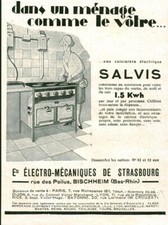 1929 Salvis Antique Electric Cooker Magazine Advertising