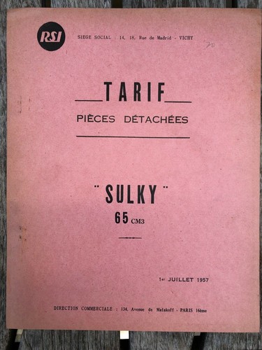 Tarif pièces détachées - tarif,
