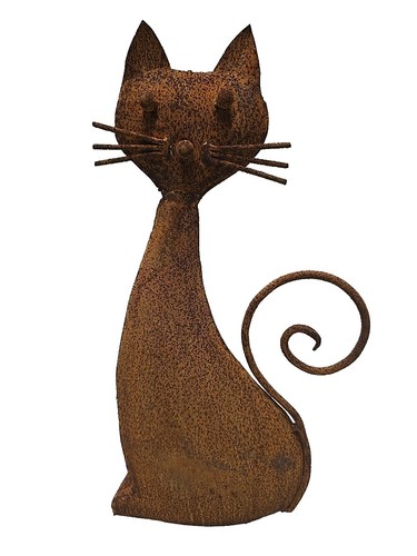 Chat acier corten - chat,